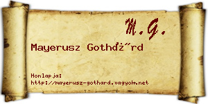Mayerusz Gothárd névjegykártya